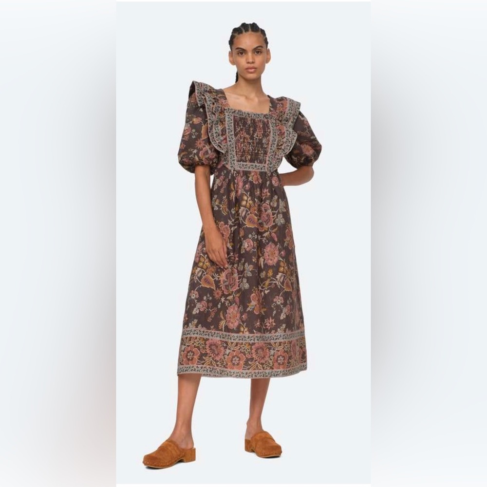 Sea New York Floral Brown Dress